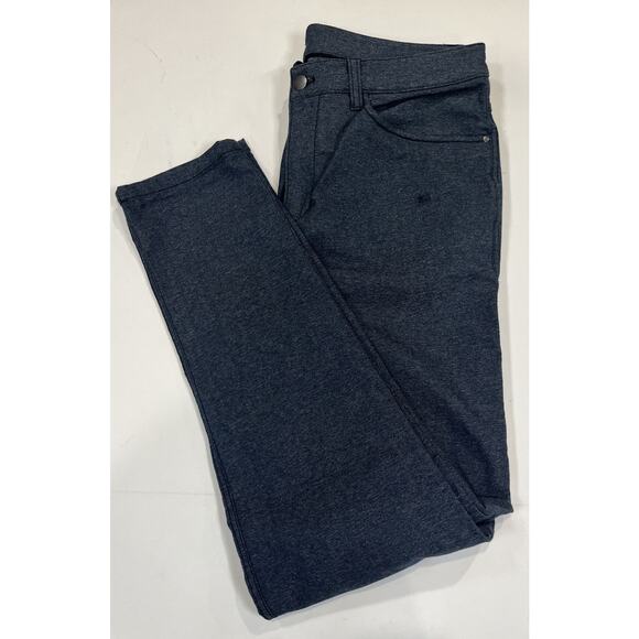 Lululemon Men’s Chino Pants 32x32 Blue Grey Heather Stretch Small Repair (pic) - Picture 5 of 6